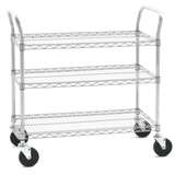 Mobile Utility Cart, 18" X 24", Steel, 3-Shelf redirect to product page